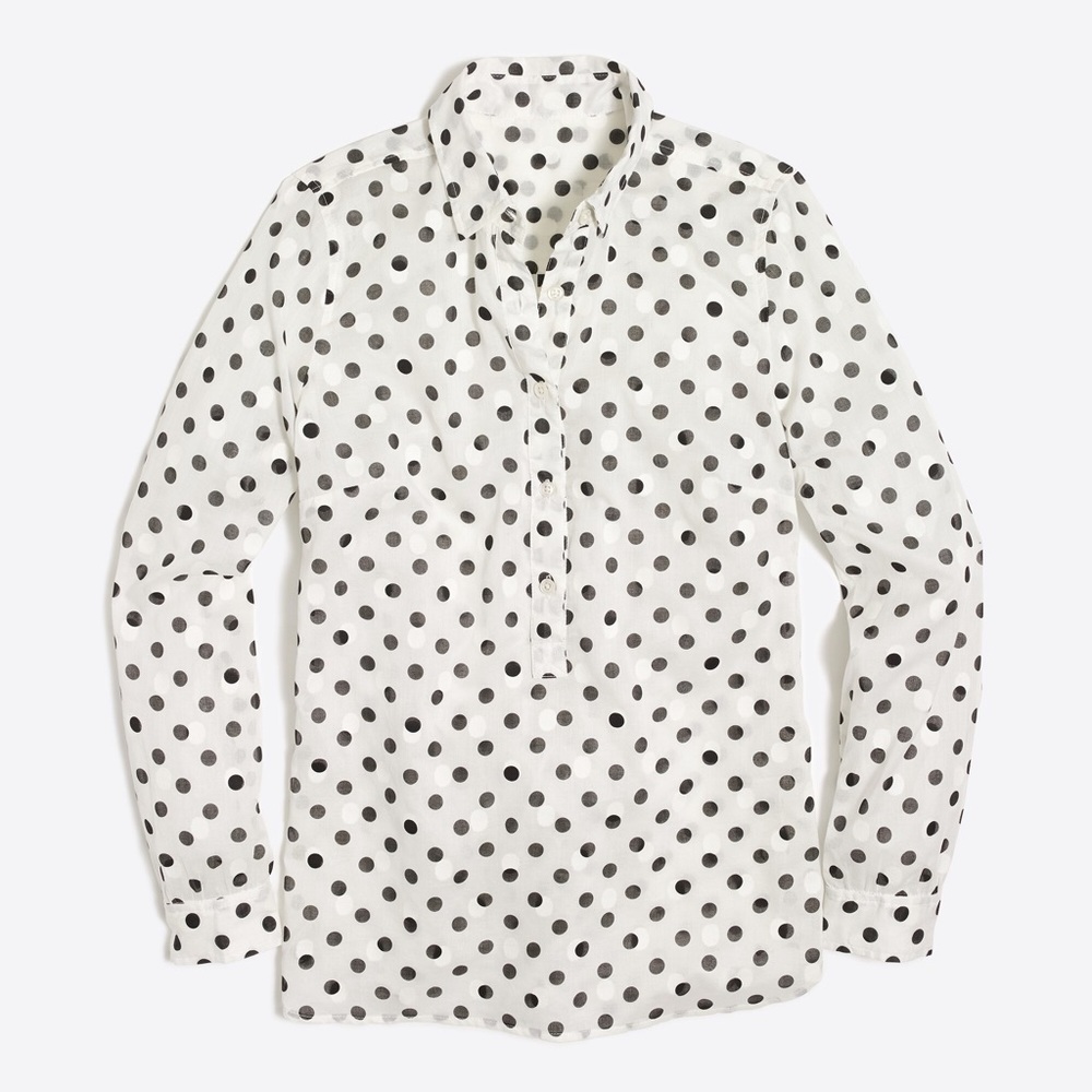 J. Crew Jacquard Dot Shirt